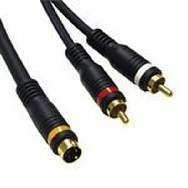 C2G 3m Velocity S-Video/RCA-Type Stereo Audio Combination Cable 3м S-Video (4-pin) S-Video (4-pin) Черный S-video кабель