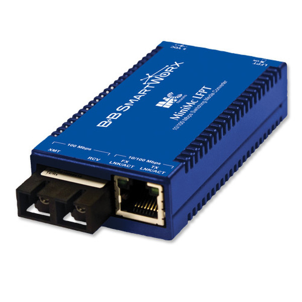 IMC Networks 855-11652 100Мбит/с 1310нм Single-mode Черный, Синий сетевой медиа конвертор