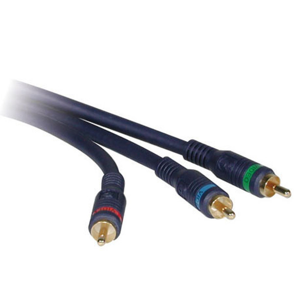 C2G 0.5m Velocity Component Video Cable 0.5м 3 x RCA 3 x RCA Черный компонентный (YPbPr) видео кабель