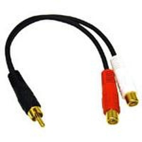 C2G Value Series RCA Plug to RCA Jack x2 Y-Cable RCA RCA Jack x 2 Черный кабельный разъем/переходник