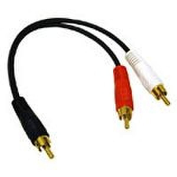 C2G Value Series RCA Plug/RCA Plug x2 Y-Cable RCA Plug RCA Plug x 2 Черный кабельный разъем/переходник