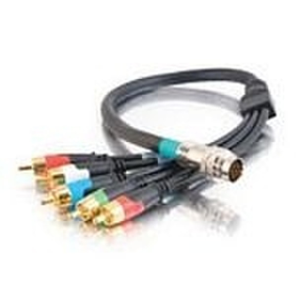 C2G 0.5m RapidRun Component Video + Stereo Audio V.2 Break-Away Flying Lead 0.5m Grün