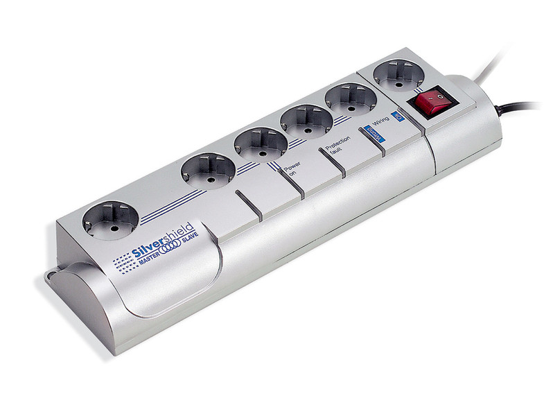 Gembird SIS-MS 5AC outlet(s) 1.6m Silver surge protector