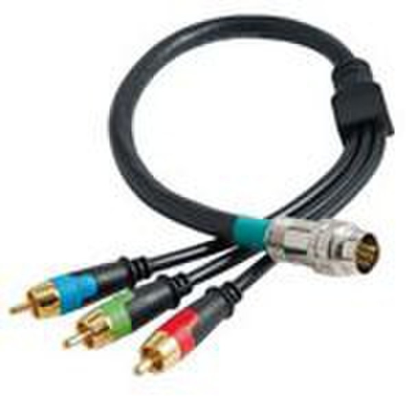 C2G 0.5m RapidRun RCA Component Video Flying Lead 0.5m RCA RCA Black