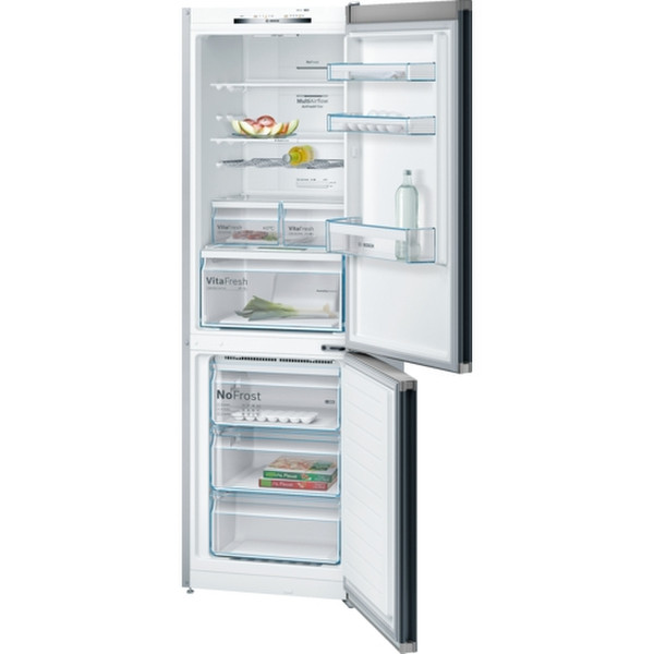 Bosch Serie 4 KGN36VB30 Freestanding 237L 87L A++ Black,Metallic fridge-freezer