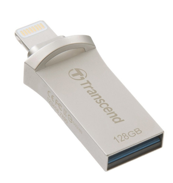 Transcend JetDrive Go 500 128ГБ USB 3.1 (3.1 Gen 2) Type-A Cеребряный USB флеш накопитель