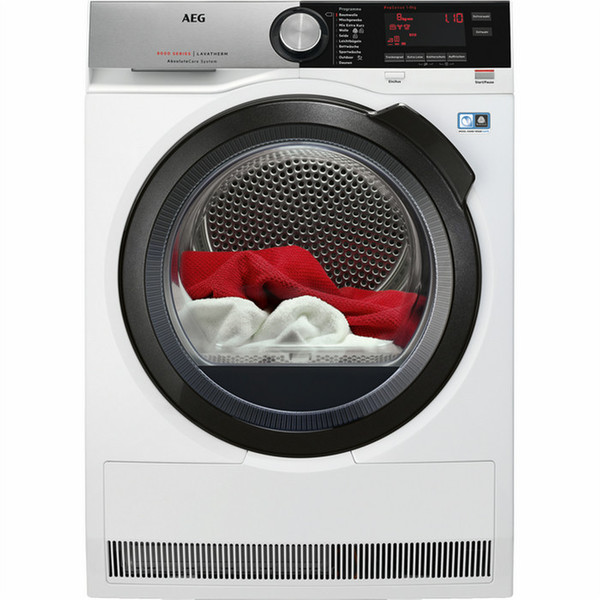 AEG T8DS86689 Freestanding Front-load 8kg A+++ Stainless steel,White