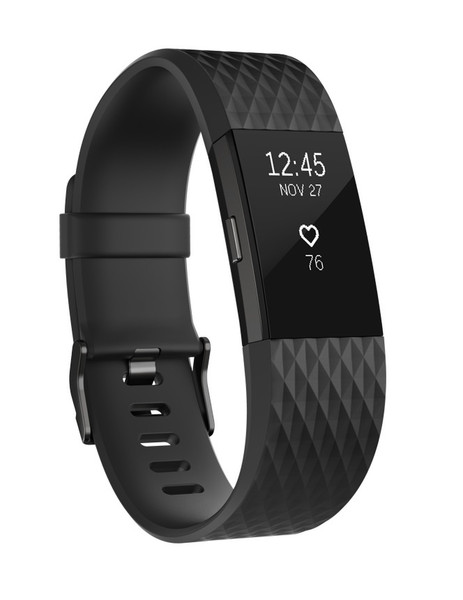 Fitbit Charge 2 Wristband activity tracker OLED Kabellos Anthrazit, Schwarz