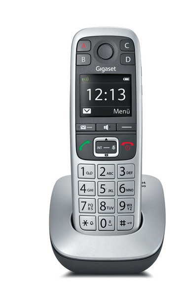 Gigaset E560 DECT Идентификация абонента (Caller ID) Черный, Cеребряный телефон