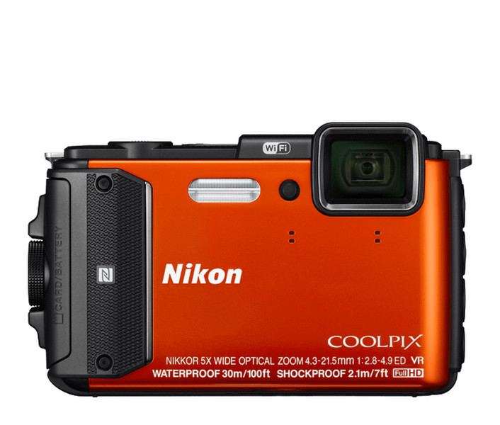 Nikon COOLPIX AW130 16МП 1/2.3" CMOS 4608 x 3456пикселей Красный