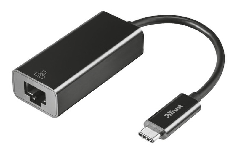 Trust 21491 USB-C RJ-45 Черный кабельный разъем/переходник