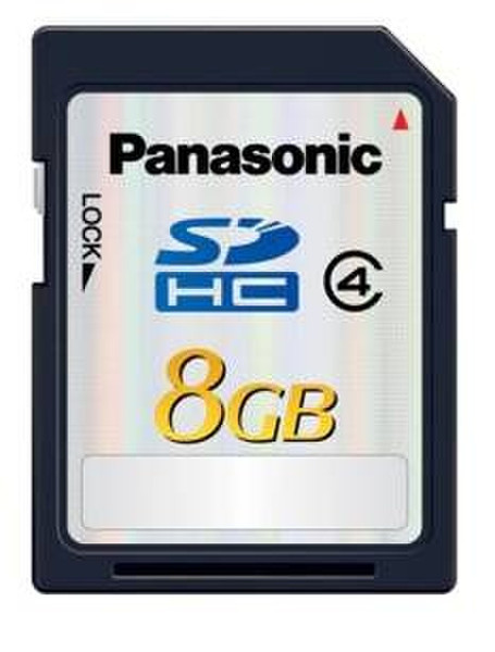 Panasonic RP-SDP08GE1K Class 4 - 8GB SD Card 8GB SDHC memory card
