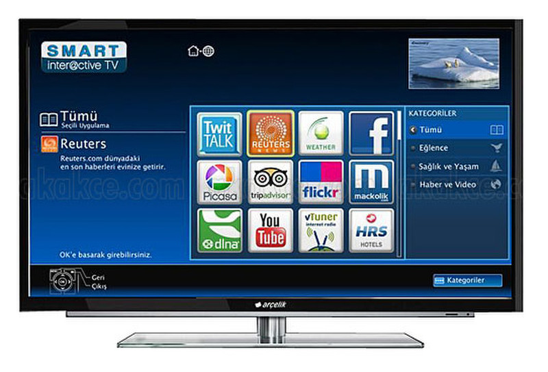 Arcelik A37-LEP-6B 37Zoll Full HD 3D Smart-TV Schwarz LED-Fernseher