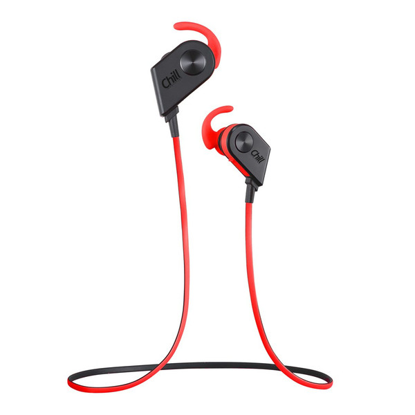 Chill Innovation V8 Bluetooth 4.1 In-Ear Sport Headphones, Red