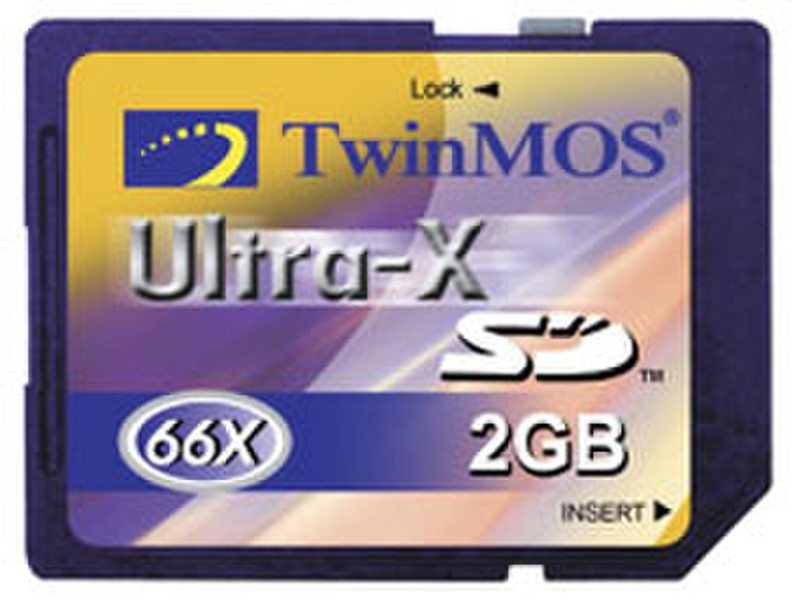 Twinmos Ultra-X Secure Digital (SD) card - 66X 2 GB . 2GB SD memory card