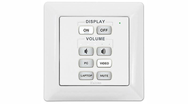 Extron EBP 108 EU Wired Press buttons Black,White remote control