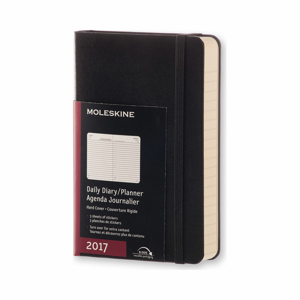 Moleskine DHB12DC2Y17 Daily appointment book Твёрдый книжный переплёт 400страниц Черный деловой дневник