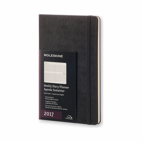 Moleskine DHB12WV3Y17 Wöchentlich Hardcover 144Seiten Schwarz Terminkalender