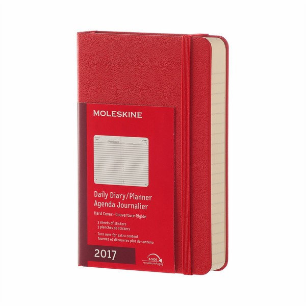 Moleskine DHF212DC2Y17 Täglich Hardcover 400Seiten Rot Terminkalender