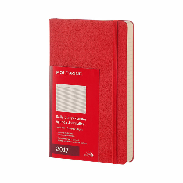 Moleskine DHF212DC3Y17 Täglich Hardcover 400Seiten Rot Terminkalender