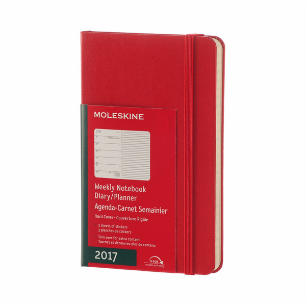 Moleskine DHF212WN2Y17 Wöchentlich Hardcover 144Seiten Rot Terminkalender
