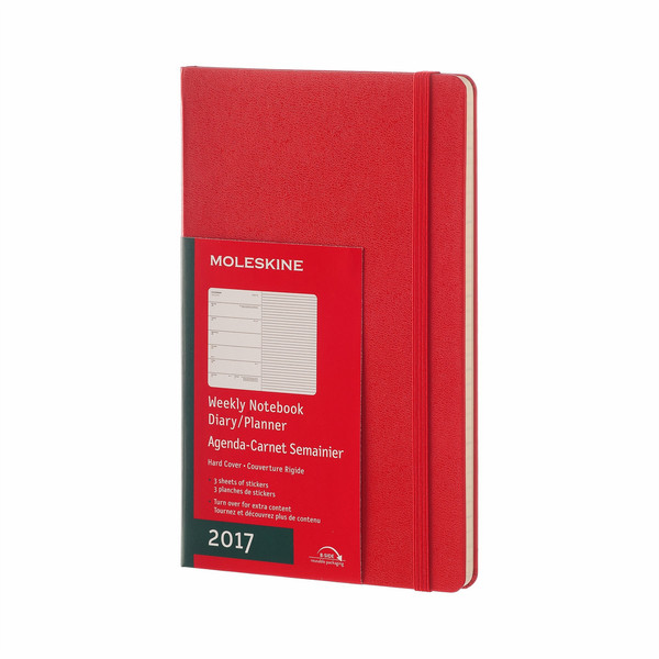 Moleskine DHF212WN3Y17 Wöchentlich Hardcover 144Seiten Rot Terminkalender