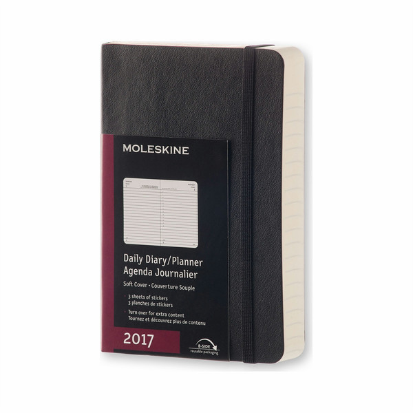 Moleskine DSB12DC2Y17 Täglich Taschenbuch 400Seiten Schwarz Terminkalender