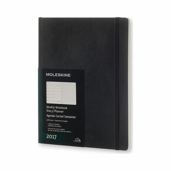 Moleskine DSB12WN4Y17 Weekly Softcover 144pages Black appointment book