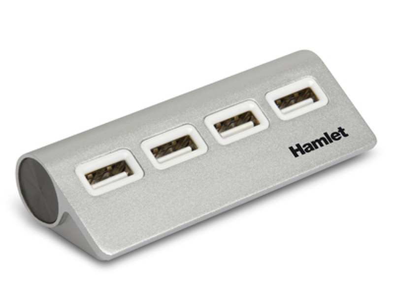 Hamlet XHUB4020AL USB 2.0 480Мбит/с Алюминиевый хаб-разветвитель