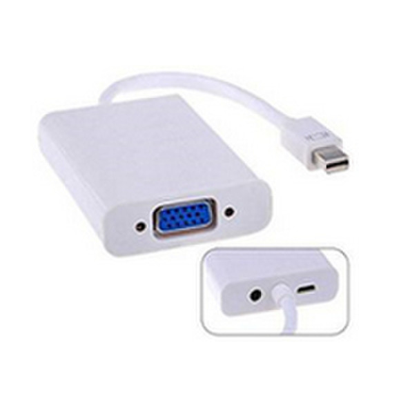 Microconnect MDPVGAAUDIO Mini DisplayPort VGA (D-Sub) Белый адаптер для видео кабеля