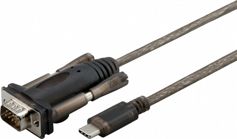 Wentronic 56589 USB-C D-SUB/RS-232 Braun Kabelschnittstellen-/adapter