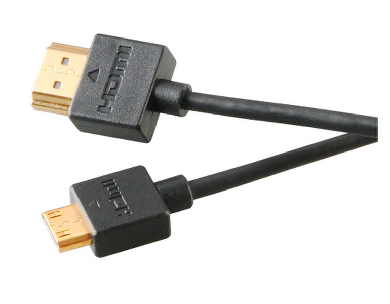 Akasa AK-CBHD13-20BK 2m HDMI Mini-HDMI Schwarz HDMI-Kabel