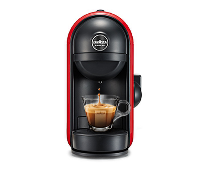 Lavazza Minù + 64 Caps Pod coffee machine 0.5L Black,Red