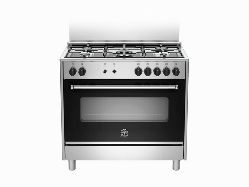 Bertazzoni La Germania AMS9 5C 61L D X Freistehend Gas hob B Edelstahl Küchenherd