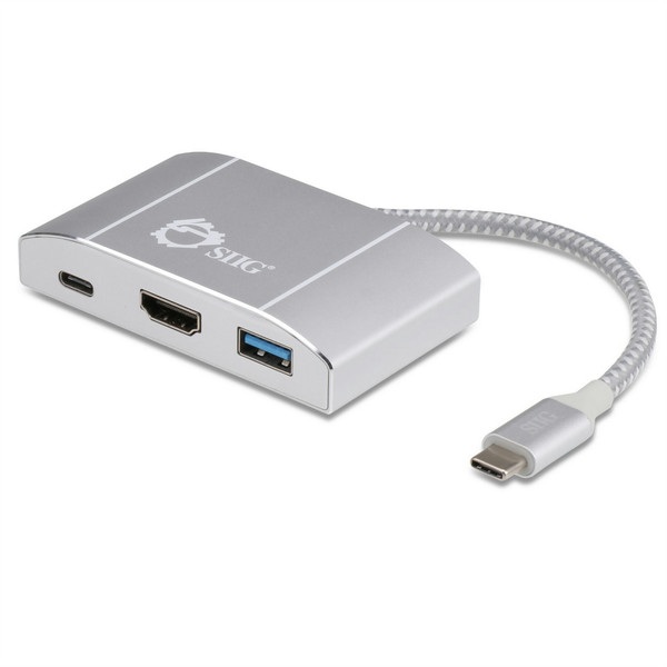 Siig JU-H30612-S1 USB 3.0 (3.1 Gen 1) Type-C 5000Mbit/s Silver interface hub