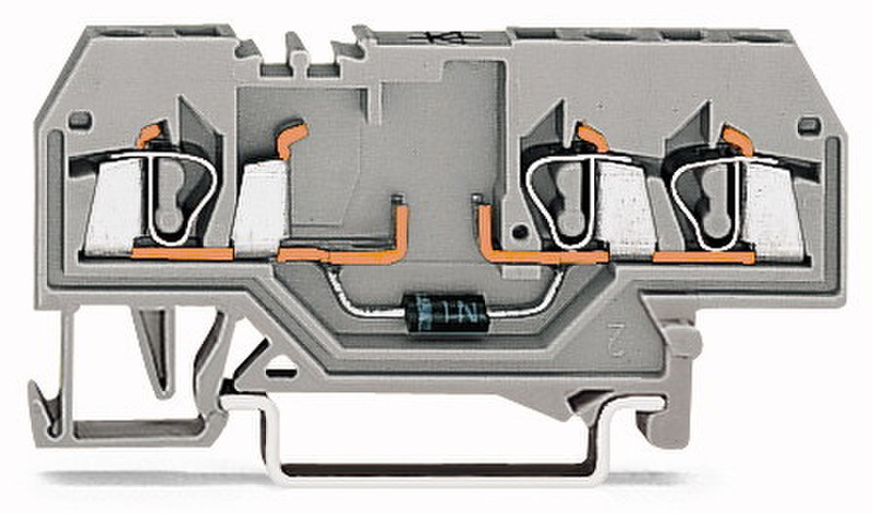 Wago 280-673/281-410 3P Grey electrical terminal block