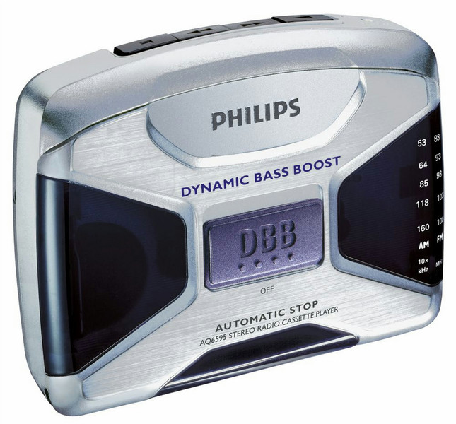 Philips AQ6595/00C 1дека(и) Черный, Серый кассетный плеер