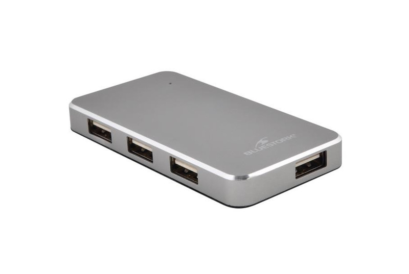 Bluestork HUB-USB2-4U USB 2.0 480Mbit/s Aluminium Schnittstellenhub