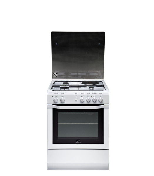 Indesit I6M6CAG(W)/FR Freistehend Gas hob Schwarz, Weiß Küchenherd