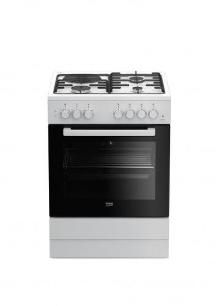 Beko FSS63110DWCS Отдельностоящий Combi hob A Белый кухонная плита