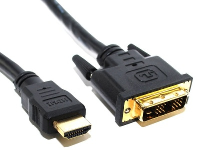 MRP HDMID-3MM 3m HDMI DVI-D Schwarz Videokabel-Adapter