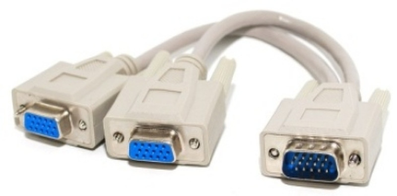 MRP VGAY05MFF 0.5m VGA (D-Sub) 2 x VGA (D-Sub) Grey