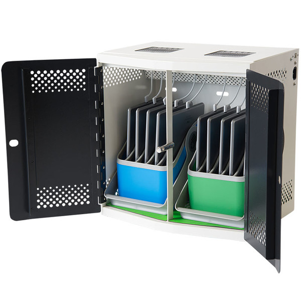 lockncharge LNC7120 Portable device management cabinet Черный, Белый тележки / шкаф управления портативными устройствами