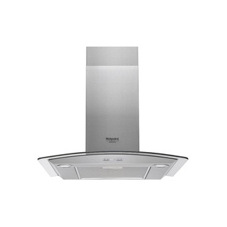 Hotpoint HHGC 6.7 FL BX Wand-montiert 432m³/h B Edelstahl Dunstabzugshaube