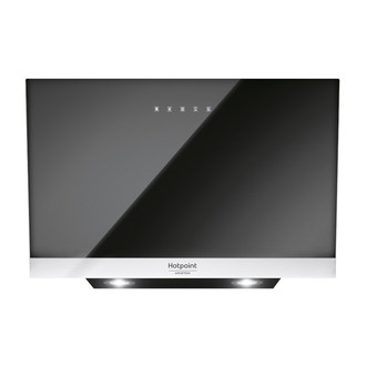 Hotpoint HHVP 8.7F LT K Wand-montiert 625m³/h B Schwarz, Edelstahl Dunstabzugshaube