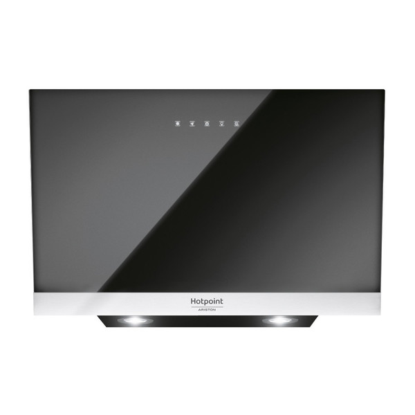 Hotpoint HHVP 8.7F LT K Wand-montiert 625m³/h B Schwarz, Edelstahl Dunstabzugshaube