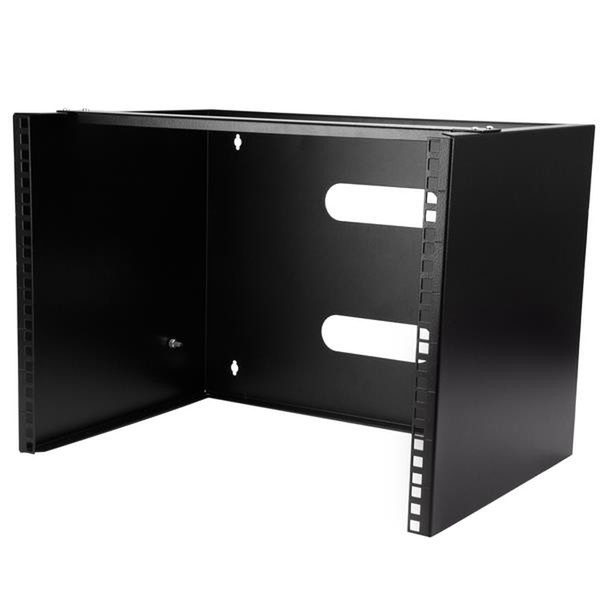 StarTech.com Wall-Mount Bracket for Shallow Rack-Mount Equipment - Solid Steel - 8U