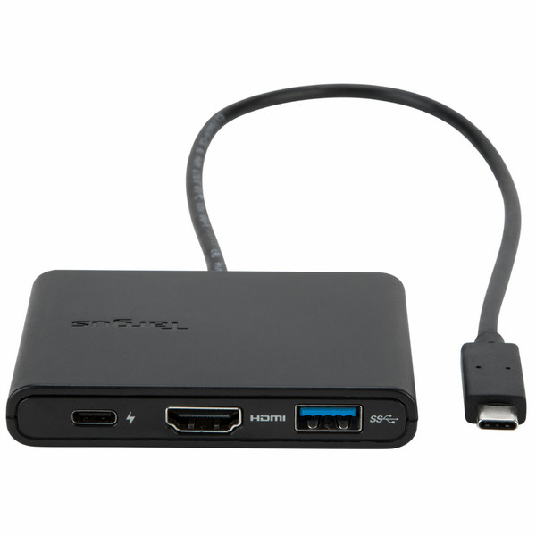 Targus ACA929US USB-C HDMI/USB3.0/USB-C Черный кабельный разъем/переходник
