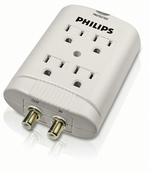 Philips SPP2305WA Wall tap 4 outlets Surge protector