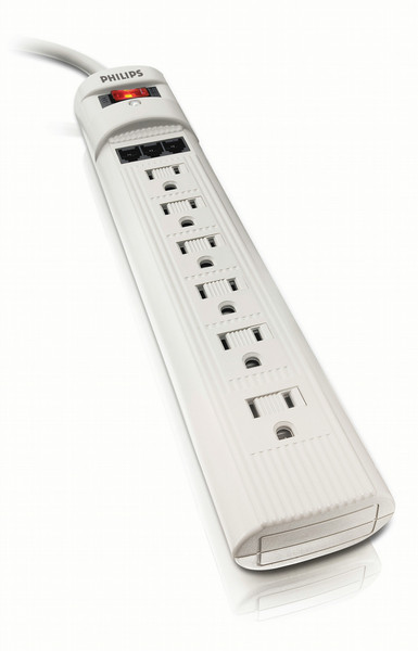 Philips SPP3209WA Home office 6 outlets Surge protector